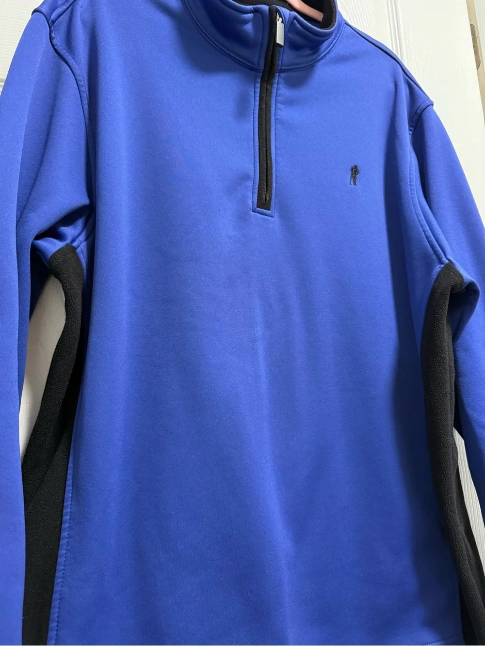 Men's  Payne Stewart Blue Quarter-Zip Pullover Sweater Performance Golf Layer XL